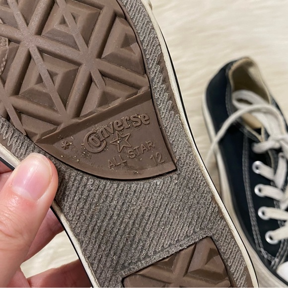 Converse Black Low Top Chuck Taylor All Star Shoes Sneakers - Picture 7 of 8